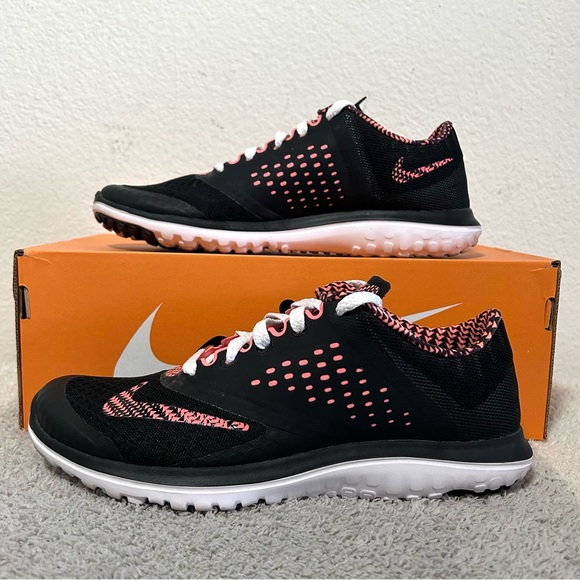 Nike Shoes - Nike FitSole Running Shoes Black and Pink size 8